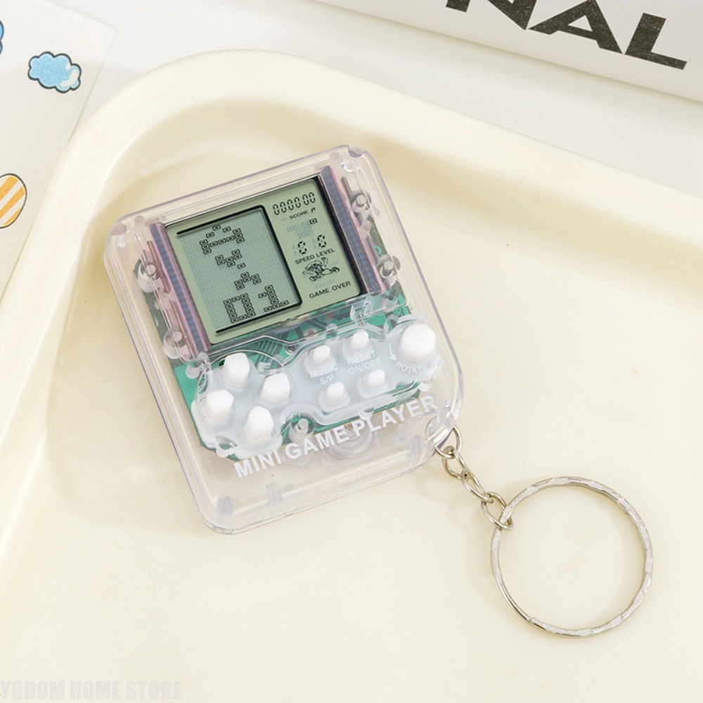 Retro Handheld Console - Porte-clés Console de Jeu Portable Tetris,