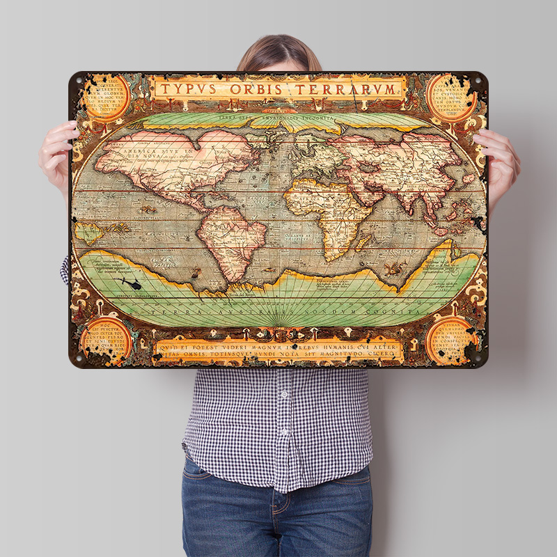 World Of Retro Gaming - Affiche imprimée de l'ancienne carte du