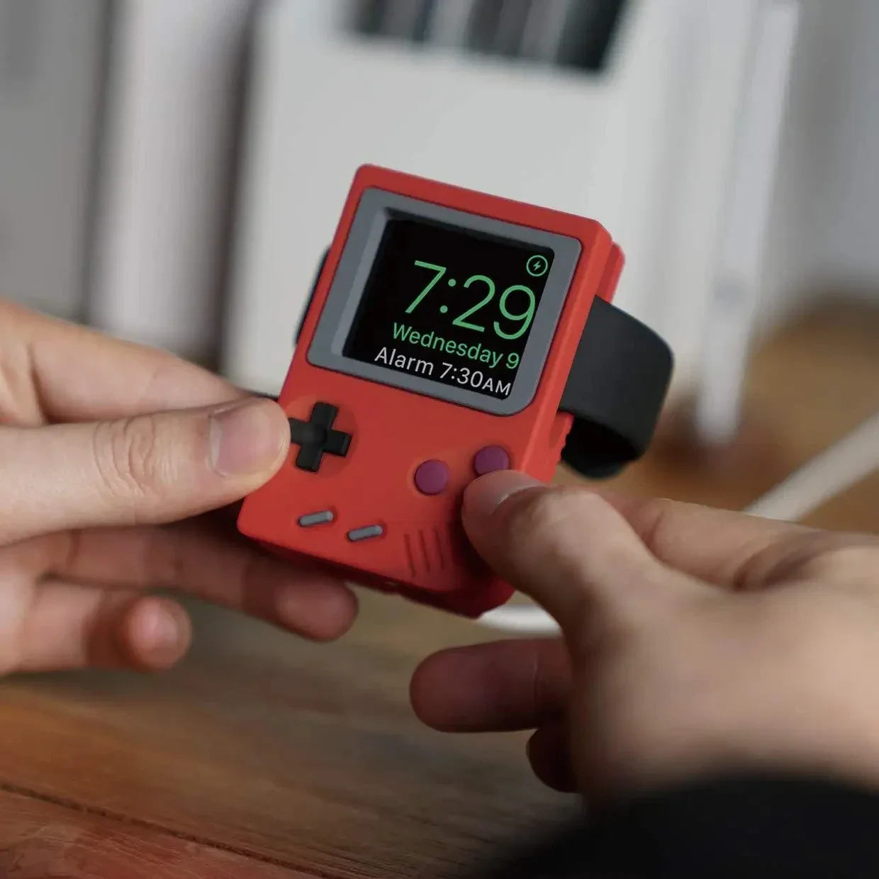 Retro Handheld Console - Support en silicone pour chargeur Apple