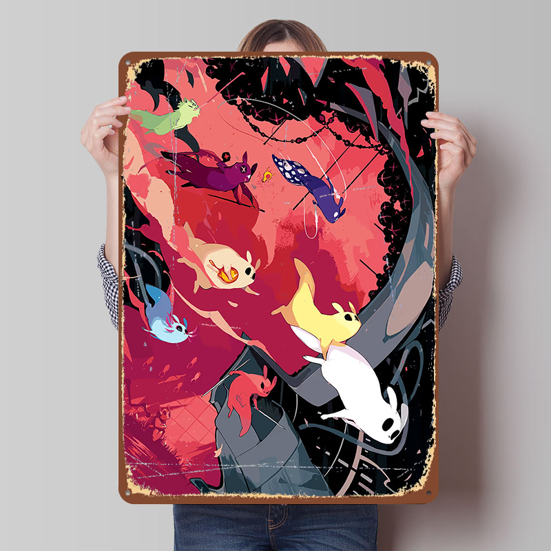 World Of Retro Gaming - Affiche métallique Rain World, Art mural
