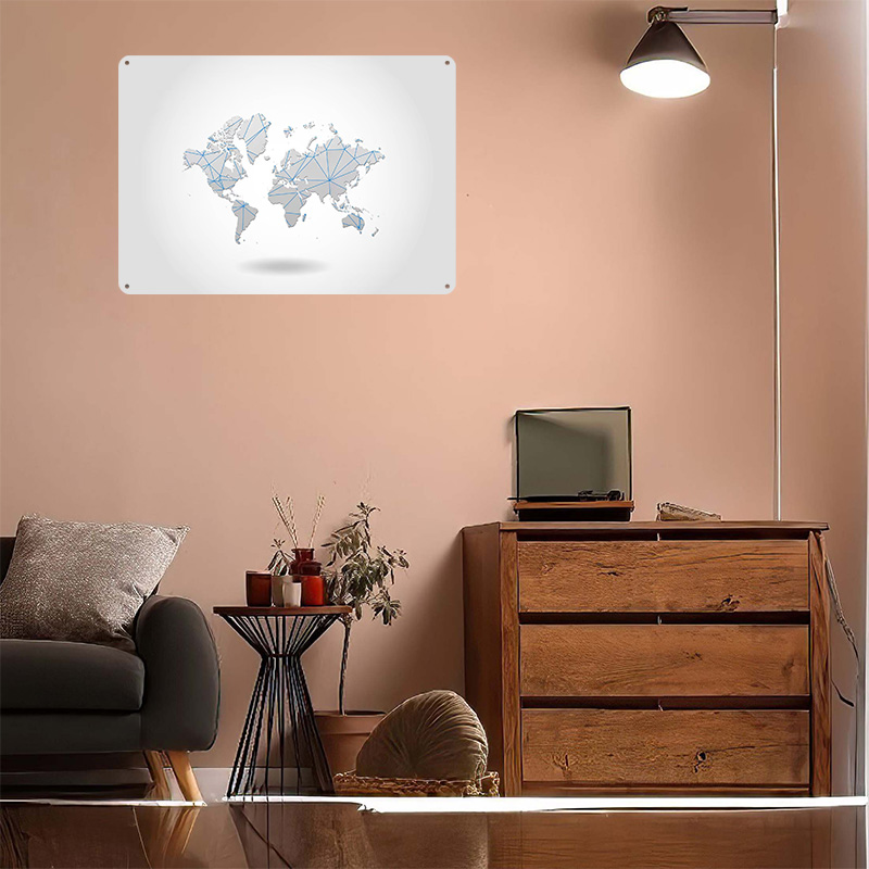 Affiche en tôle Carte du Monde - World Of Retro Gaming avis et prix
