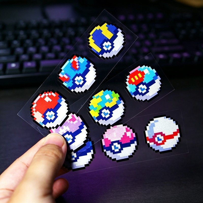 Autocollants Rétro Pixel Poke  - Retro Gaming Pokemon avis et prix