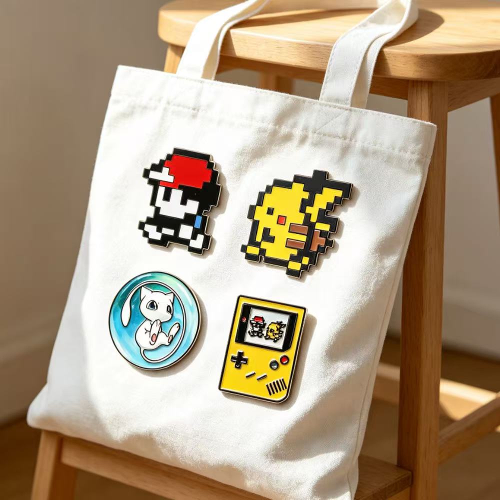 4 pièces de badges en émail su - Retro Gaming Pokemon avis et prix