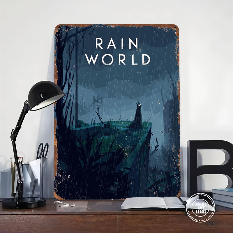Affiche en métal Rain World Ga - World Of Retro Gaming avis et prix