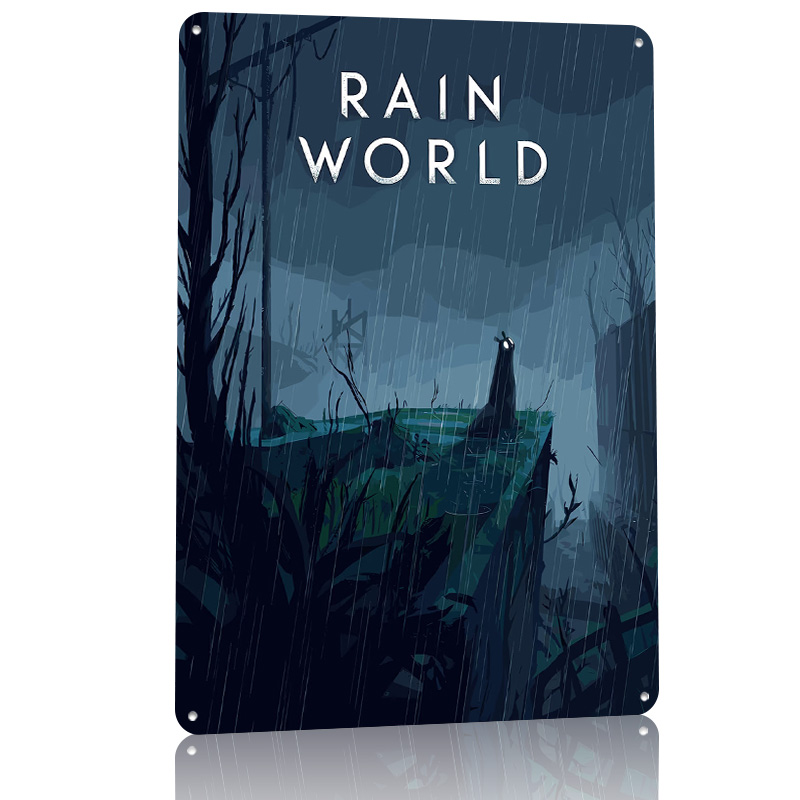 Affiche en métal Rain World Ga - World Of Retro Gaming avis et prix